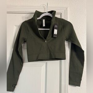 Fashion Nova Olive effortless ribbed Jacket
